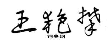 曾慶福王艷攀草書個性簽名怎么寫