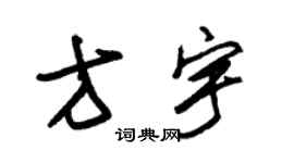 朱錫榮方宇草書個性簽名怎么寫