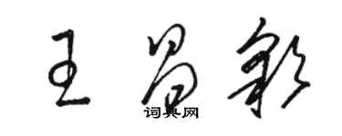 駱恆光王昌彩草書個性簽名怎么寫