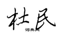 王正良杜民行書個性簽名怎么寫