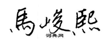 王正良馬峻熙行書個性簽名怎么寫