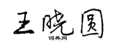 曾慶福王曉圓行書個性簽名怎么寫