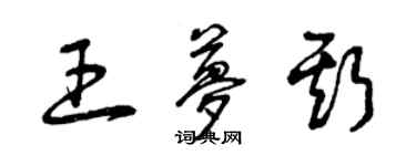 曾慶福王夢斯草書個性簽名怎么寫