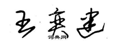 朱錫榮王奕建草書個性簽名怎么寫