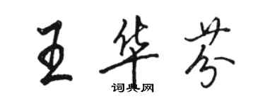 駱恆光王華芬行書個性簽名怎么寫