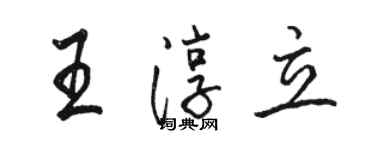駱恆光王淳立行書個性簽名怎么寫