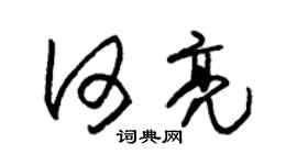 朱錫榮何亮草書個性簽名怎么寫