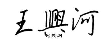 王正良王興河行書個性簽名怎么寫