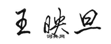 駱恆光王映旦行書個性簽名怎么寫