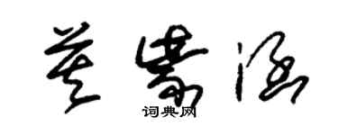 朱錫榮莫紫涵草書個性簽名怎么寫