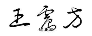 曾慶福王震方草書個性簽名怎么寫