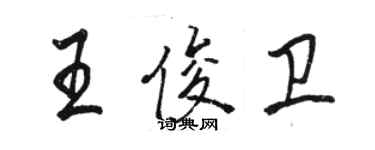 駱恆光王俊衛行書個性簽名怎么寫