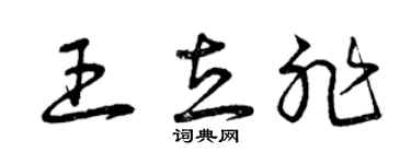 曾慶福王立非草書個性簽名怎么寫