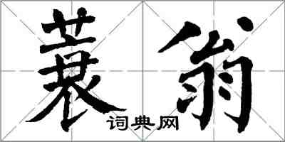 翁闓運蓑翁楷書怎么寫