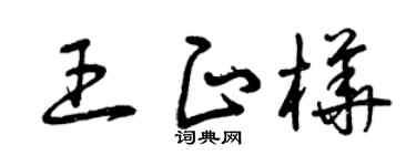 曾慶福王正樺草書個性簽名怎么寫