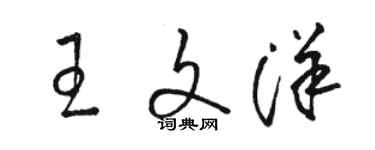 駱恆光王文洋草書個性簽名怎么寫