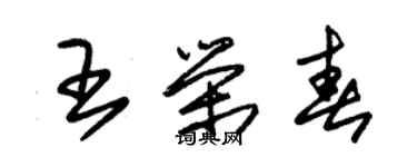 朱錫榮王榮春草書個性簽名怎么寫