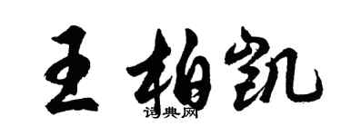 胡問遂王柏凱行書個性簽名怎么寫