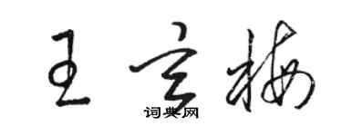 駱恆光王玄梅草書個性簽名怎么寫