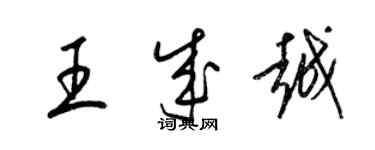 梁錦英王成越草書個性簽名怎么寫