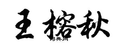 胡問遂王榕秋行書個性簽名怎么寫