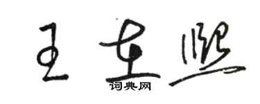 駱恆光王在熙草書個性簽名怎么寫