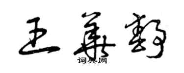 曾慶福王華靜草書個性簽名怎么寫