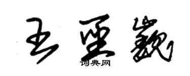 朱錫榮王聖巍草書個性簽名怎么寫