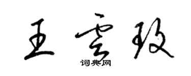 梁錦英王雲玫草書個性簽名怎么寫