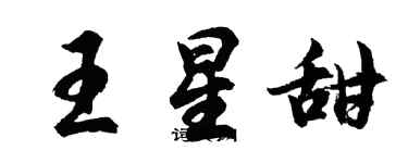 胡問遂王星甜行書個性簽名怎么寫