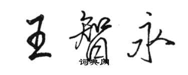 駱恆光王智永行書個性簽名怎么寫