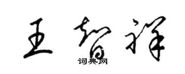 梁錦英王智祥草書個性簽名怎么寫