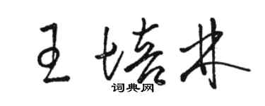 駱恆光王培林草書個性簽名怎么寫