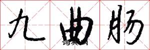 九曲腸怎么寫好看