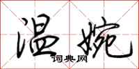 荊霄鵬溫婉行書怎么寫