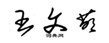 朱錫榮王文萌草書個性簽名怎么寫