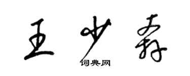 梁錦英王少奔草書個性簽名怎么寫