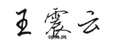 駱恆光王震雲行書個性簽名怎么寫