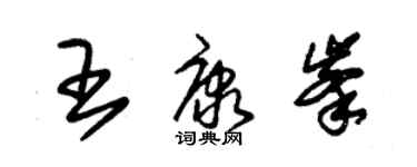 朱錫榮王康峰草書個性簽名怎么寫