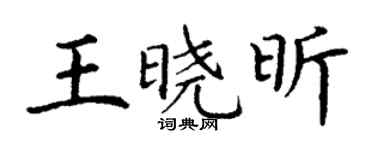 丁謙王曉昕楷書個性簽名怎么寫