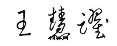 駱恆光王慧躍草書個性簽名怎么寫