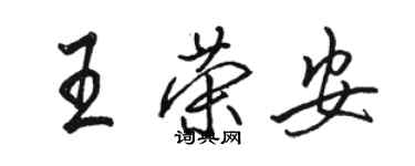 駱恆光王榮安行書個性簽名怎么寫