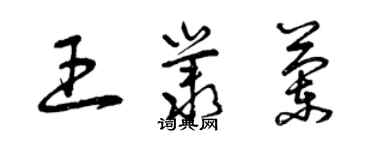 曾慶福王叢蘭草書個性簽名怎么寫