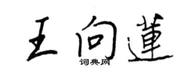 王正良王向蓮行書個性簽名怎么寫