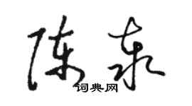 駱恆光陳泰草書個性簽名怎么寫