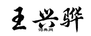 胡問遂王興驊行書個性簽名怎么寫