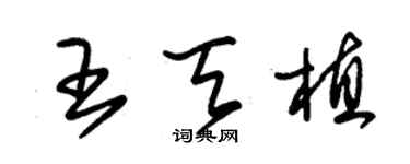 朱錫榮王天植草書個性簽名怎么寫