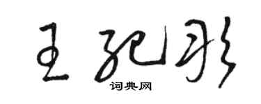 駱恆光王紀彤草書個性簽名怎么寫