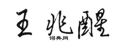 駱恆光王兆醒行書個性簽名怎么寫