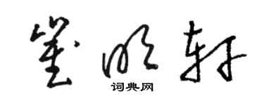 駱恆光崔明軒草書個性簽名怎么寫